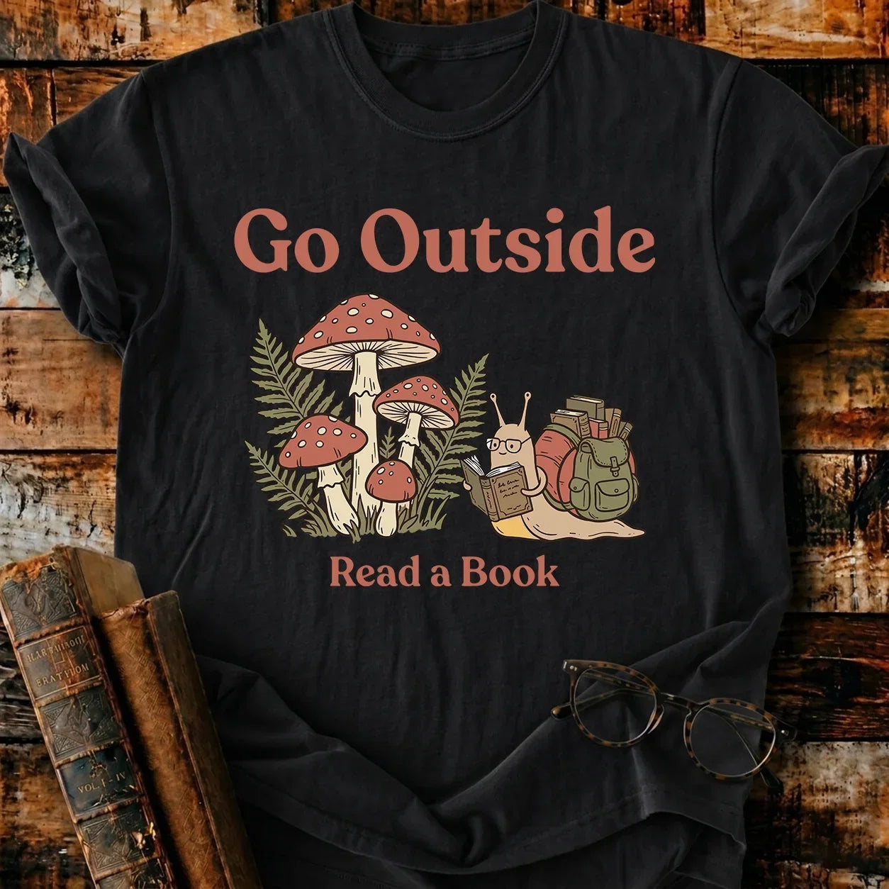 Go Outside Read A Book T-Shirt