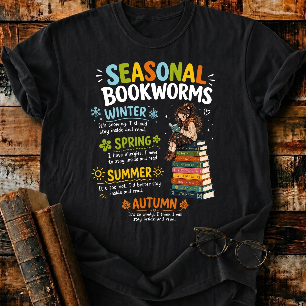 Seasonal Bookworms T-Shirt