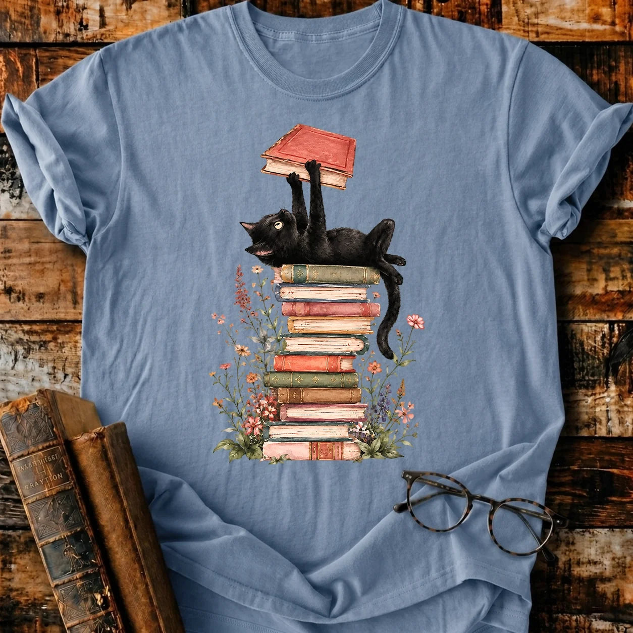 Literary Cat T-Shirt