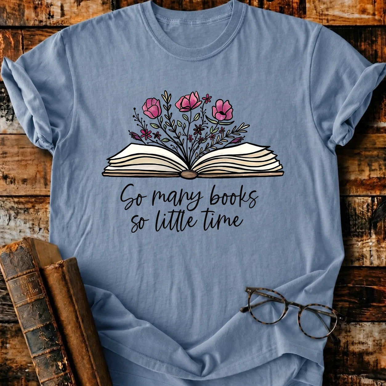 Floral Booklover T-Shirt