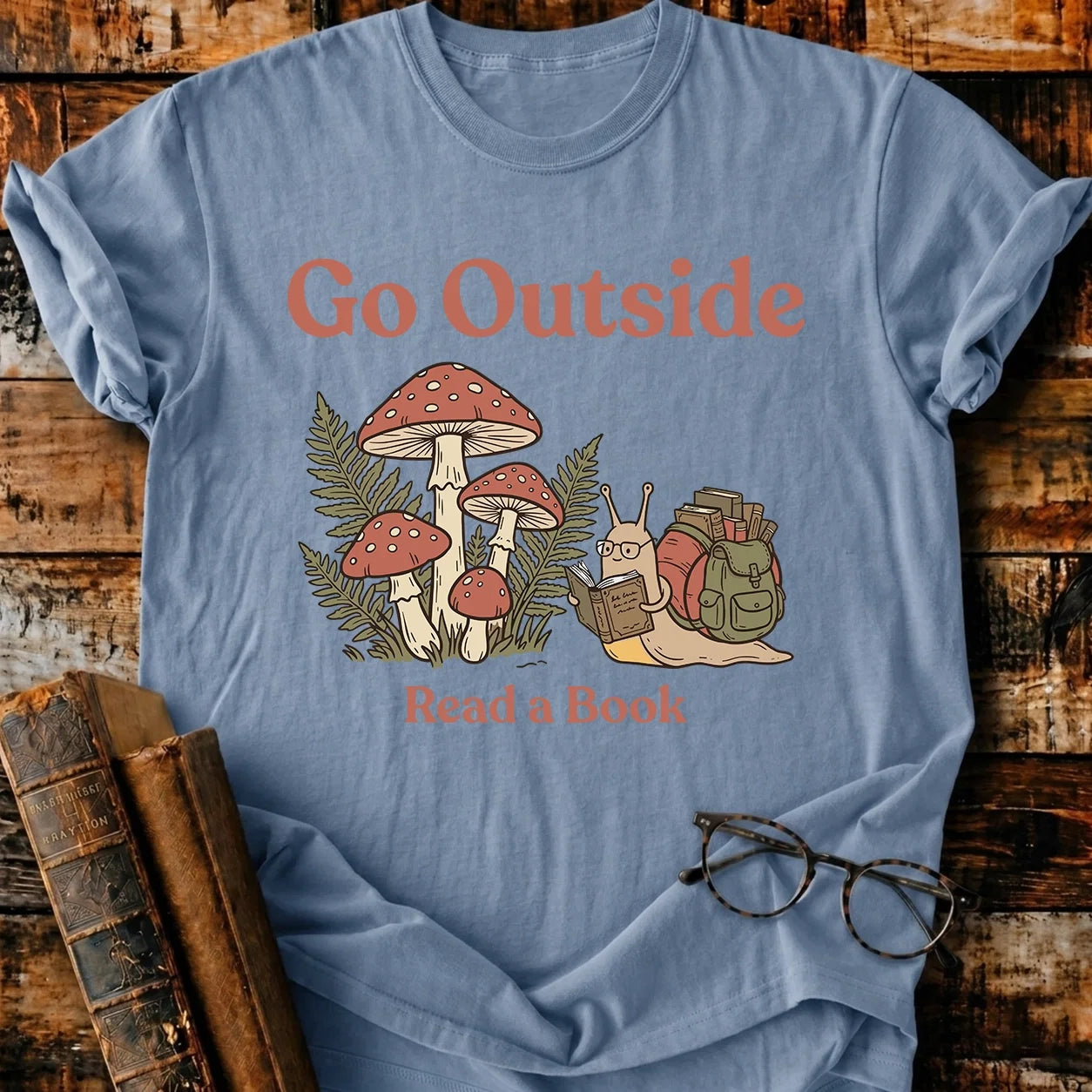 Go Outside Read A Book T-Shirt
