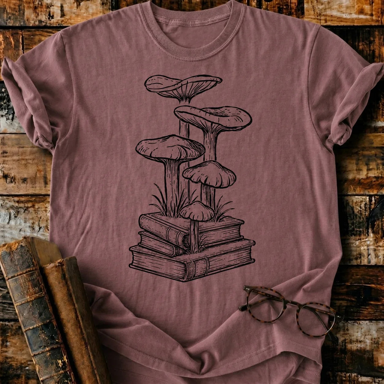 Book Mushrom T-Shirt