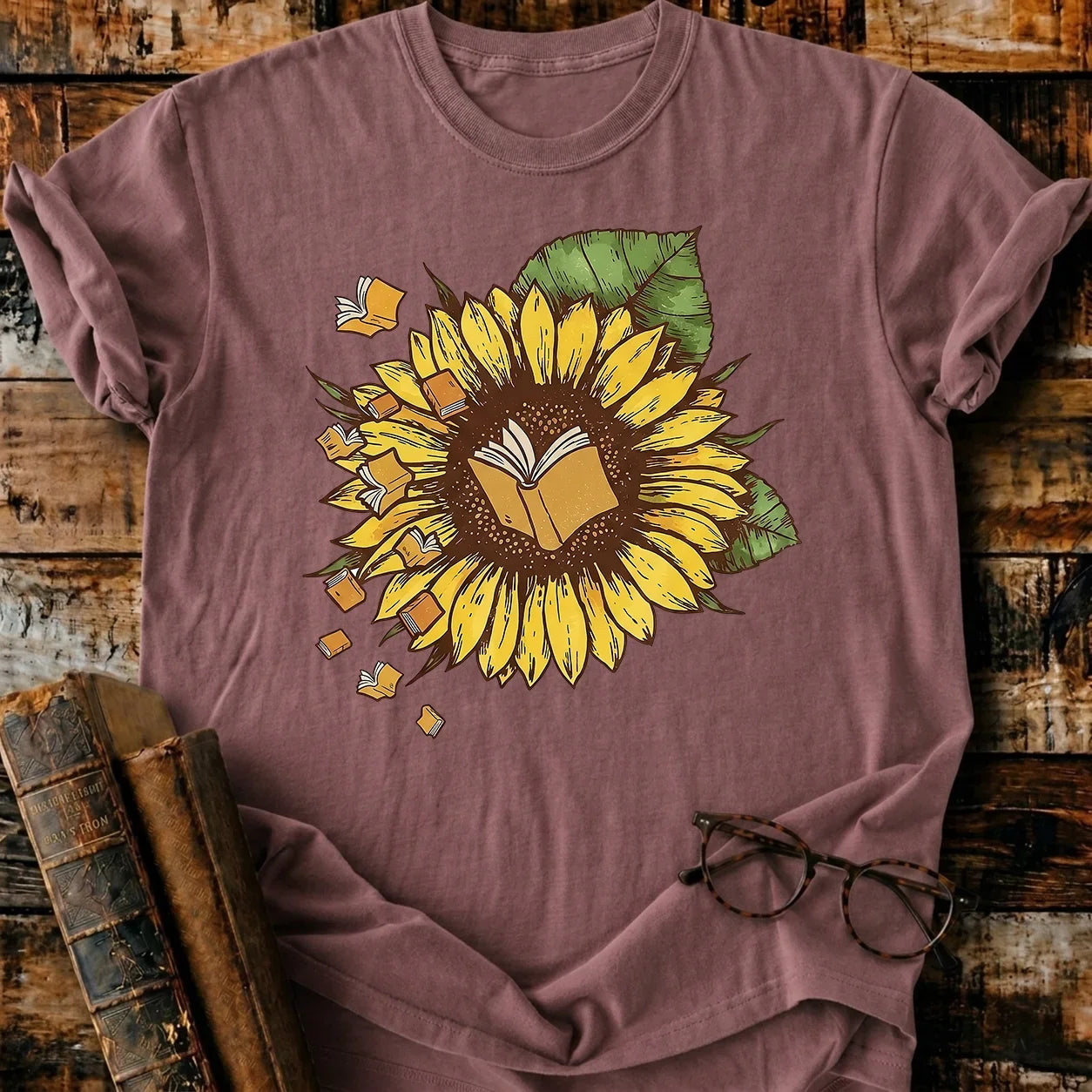 Book Sunflower T-Shirt