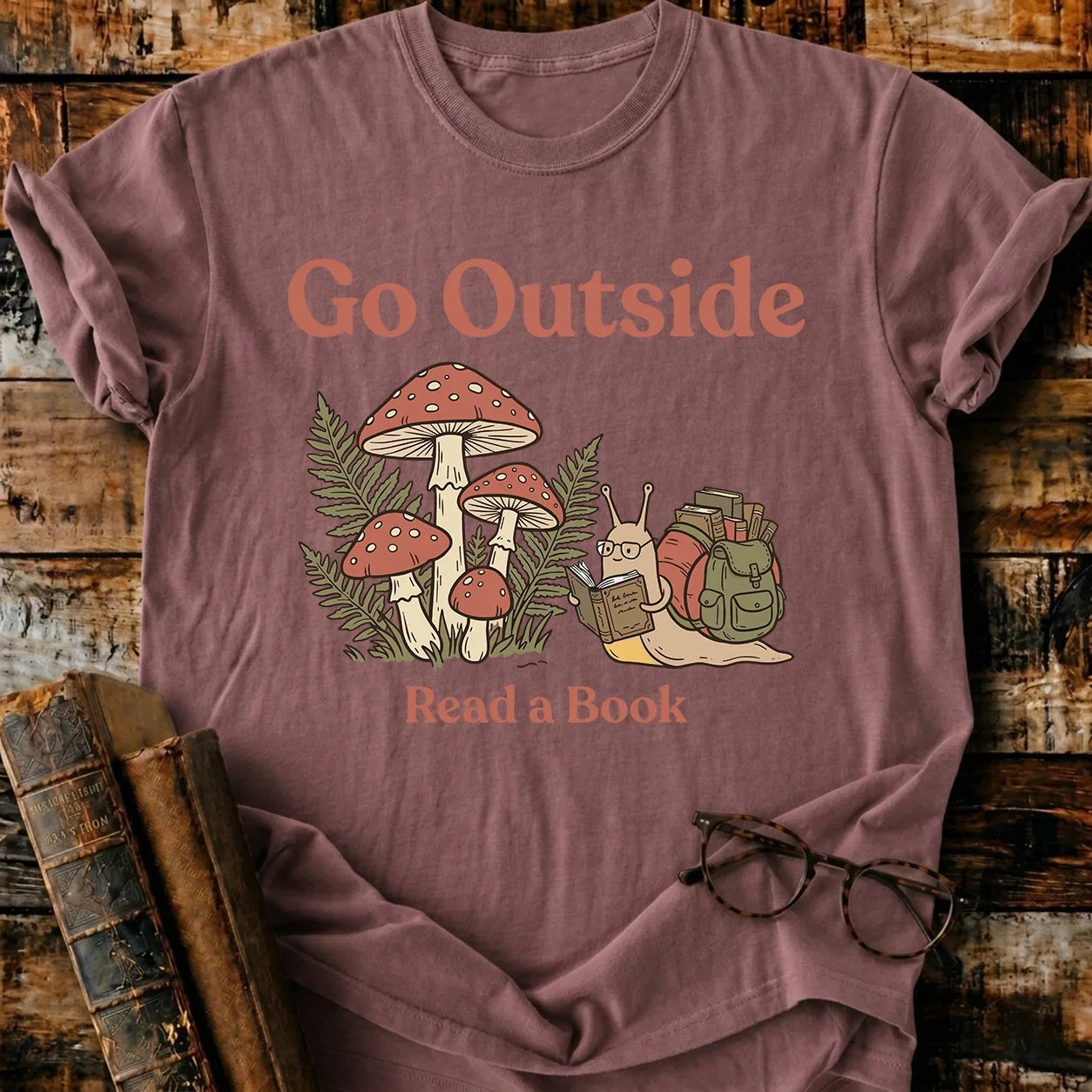 Go Outside Read A Book T-Shirt