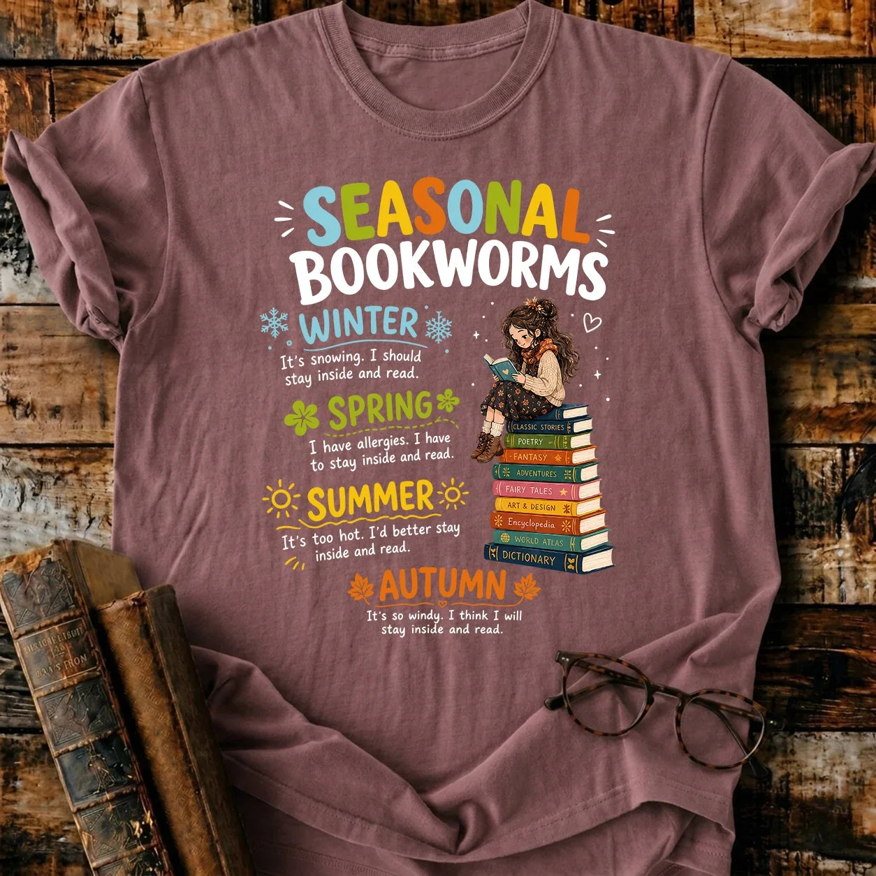 Seasonal Bookworms T-Shirt