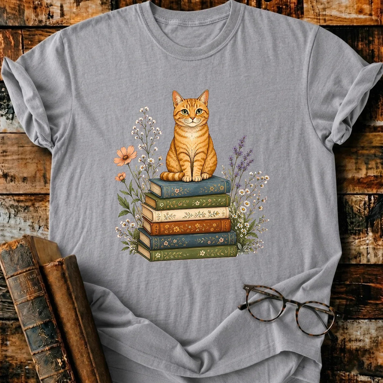 Books & Whiskers T-Shirt
