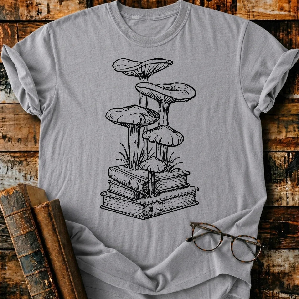 Book Mushrom T-Shirt