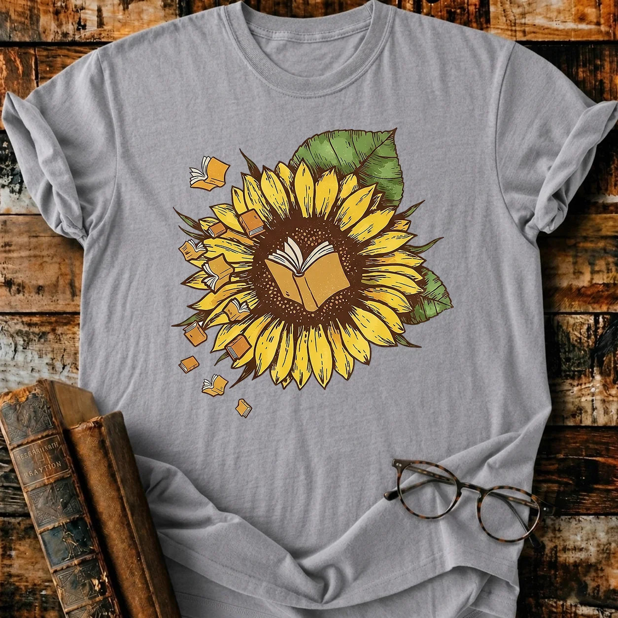 Book Sunflower T-Shirt