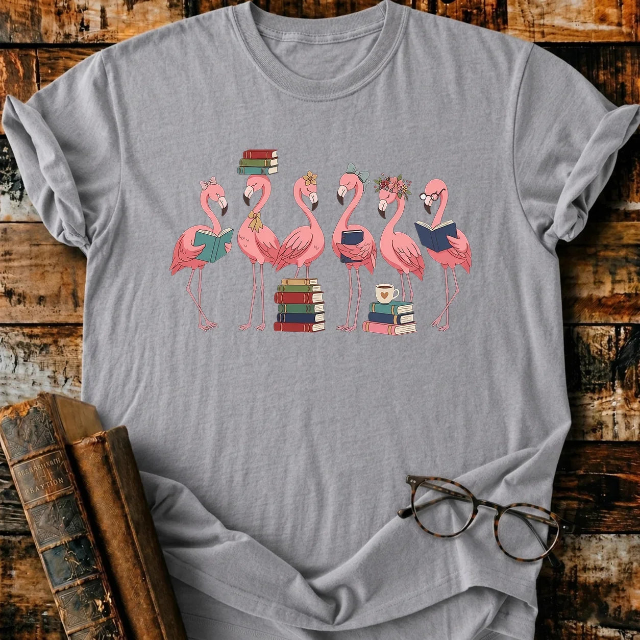 Flamingo Readers T-Shirt