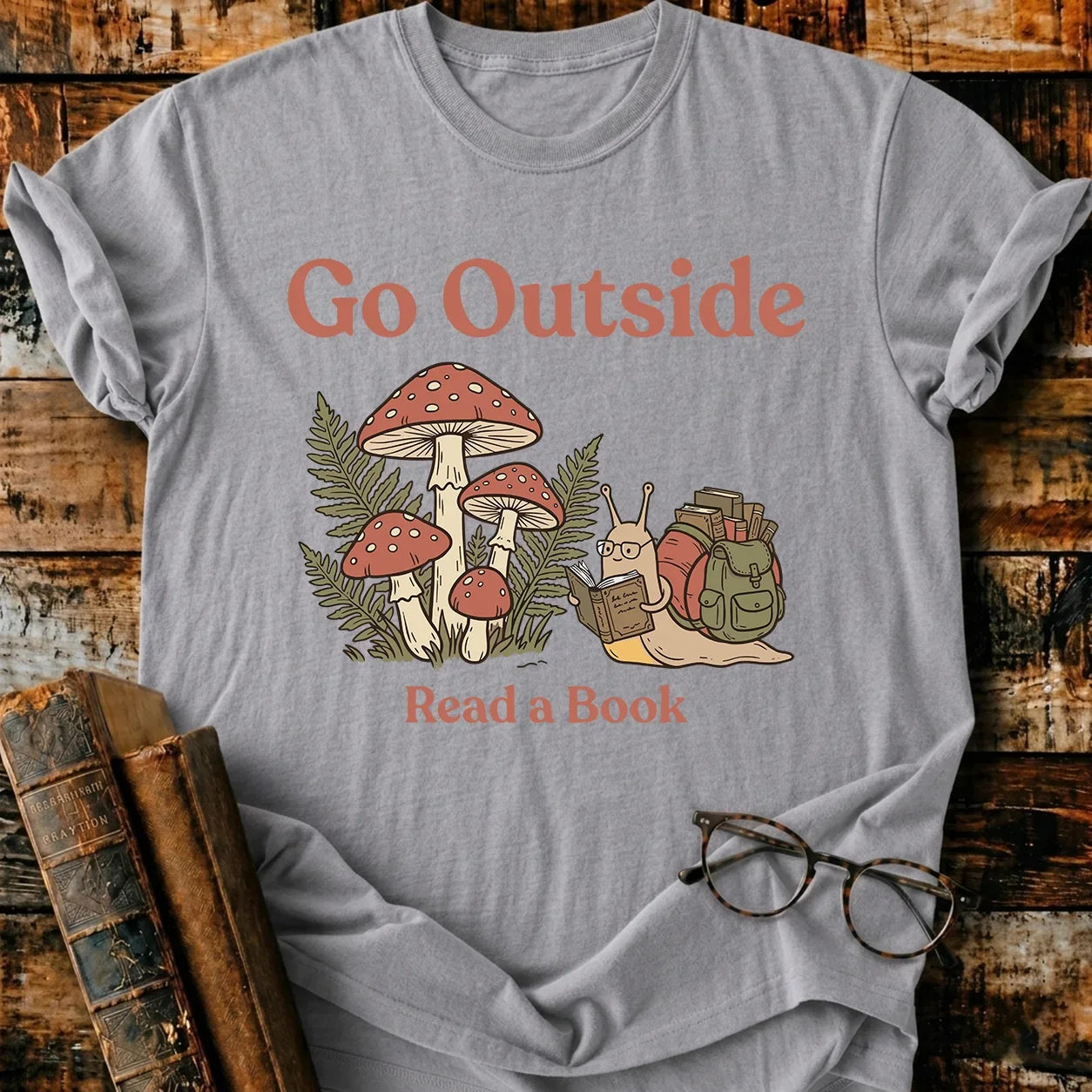 Go Outside Read A Book T-Shirt