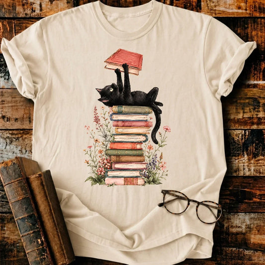 Literary Cat T-Shirt