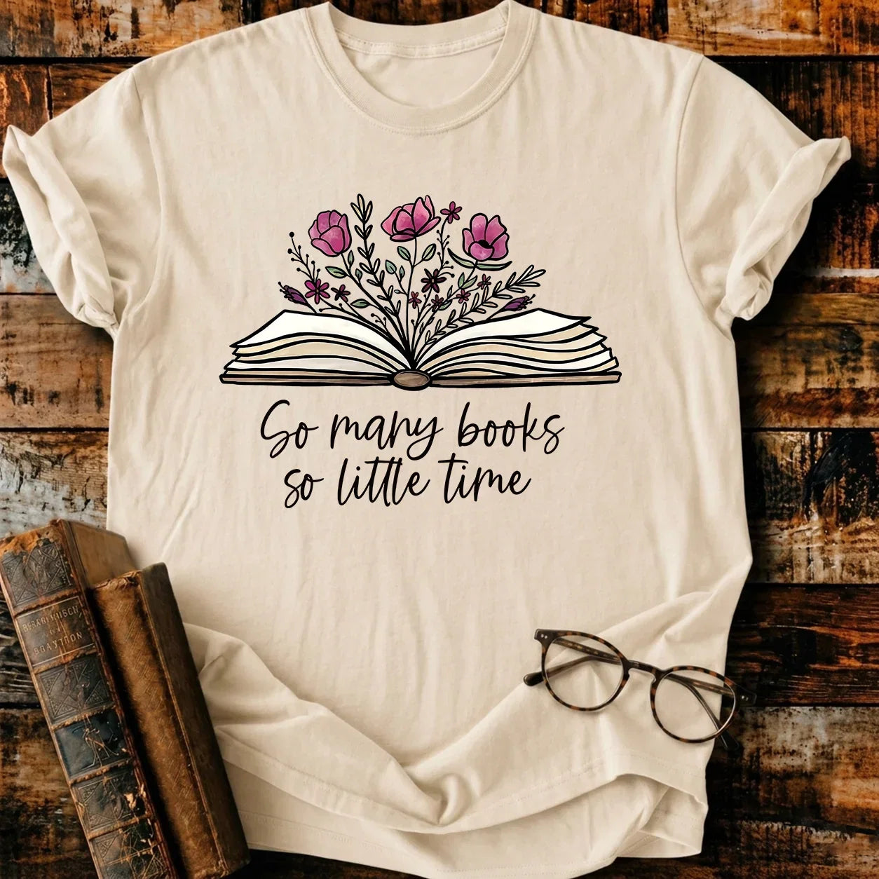 Floral Booklover T-Shirt