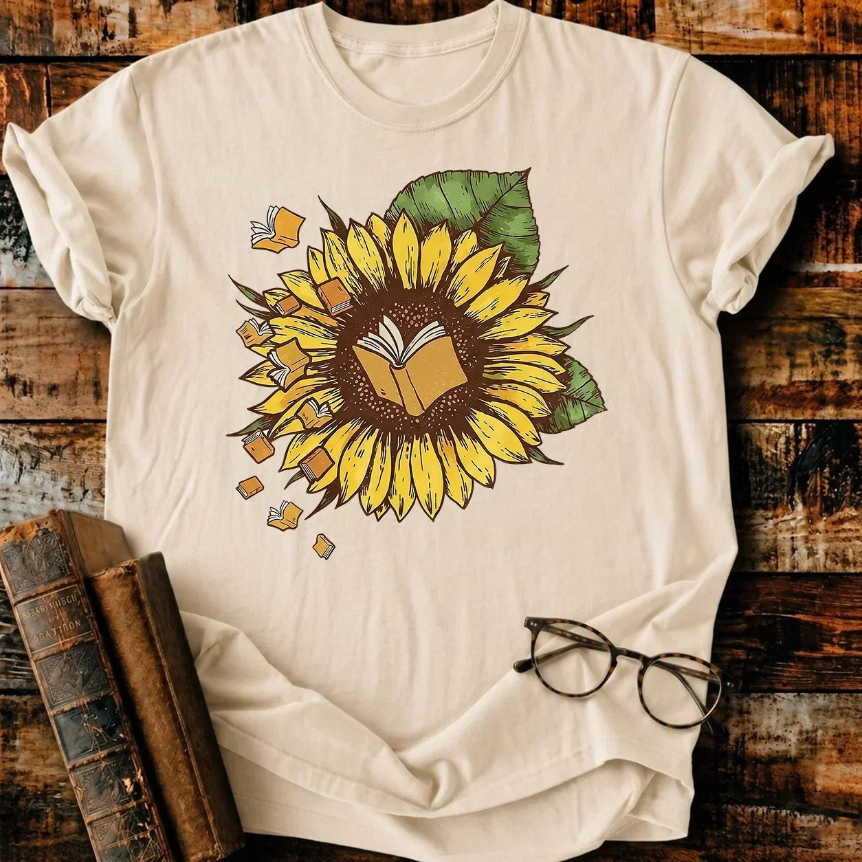 Book Sunflower T-Shirt
