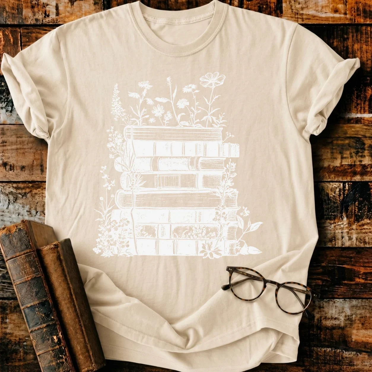Vintage Book Bloom T-Shirt