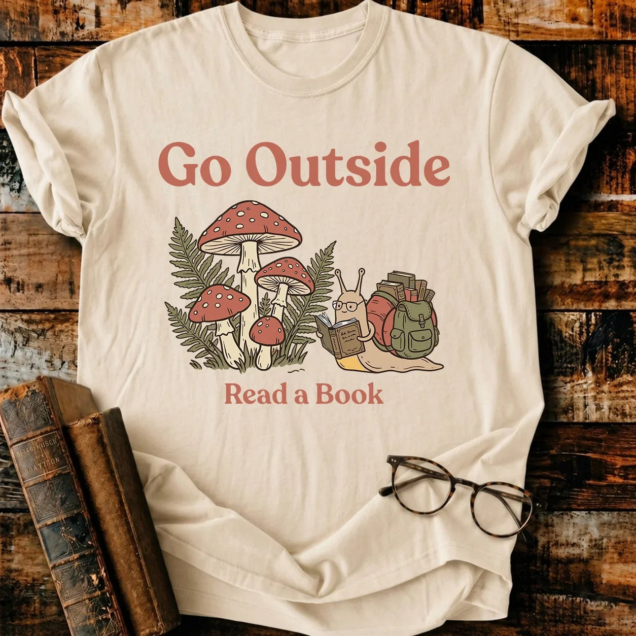 Go Outside Read A Book T-Shirt