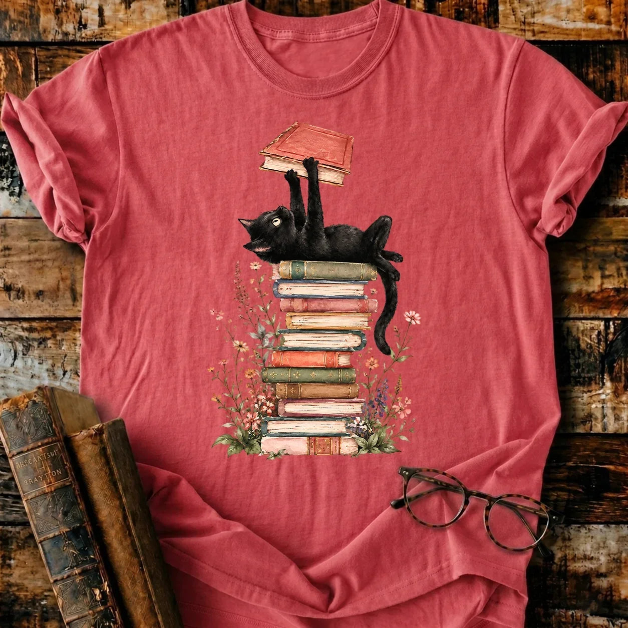 Literary Cat T-Shirt