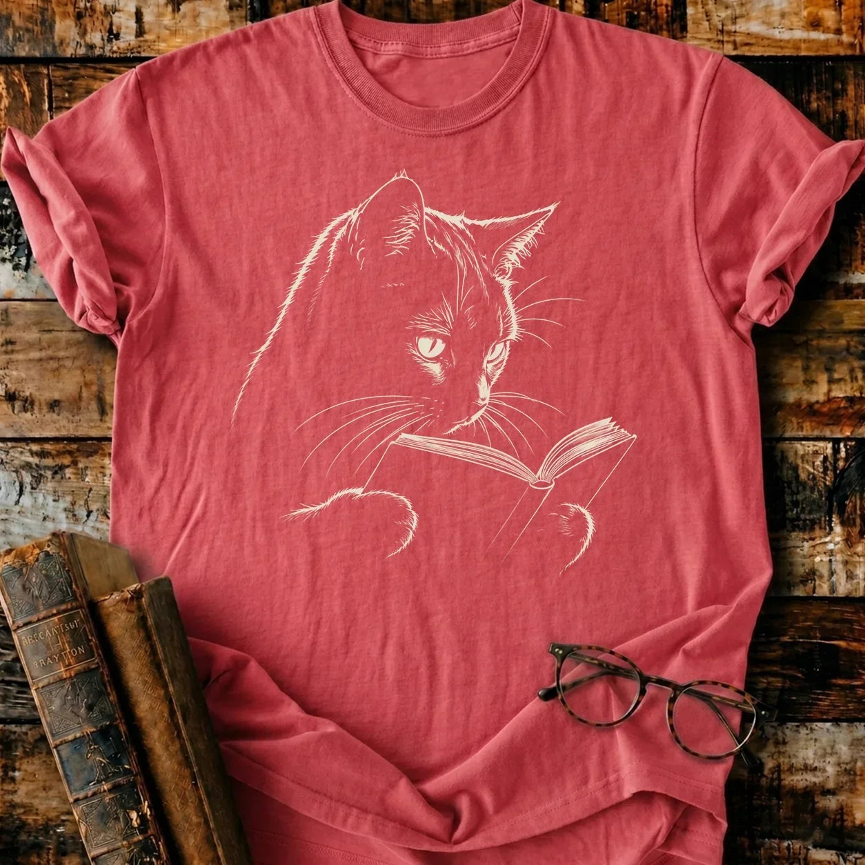 Bookish Cat T-Shirt
