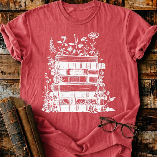 Vintage Book Bloom T-Shirt