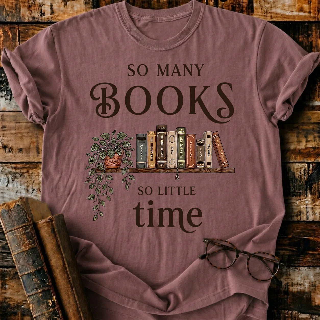 Many Book Little Time T-Shirt