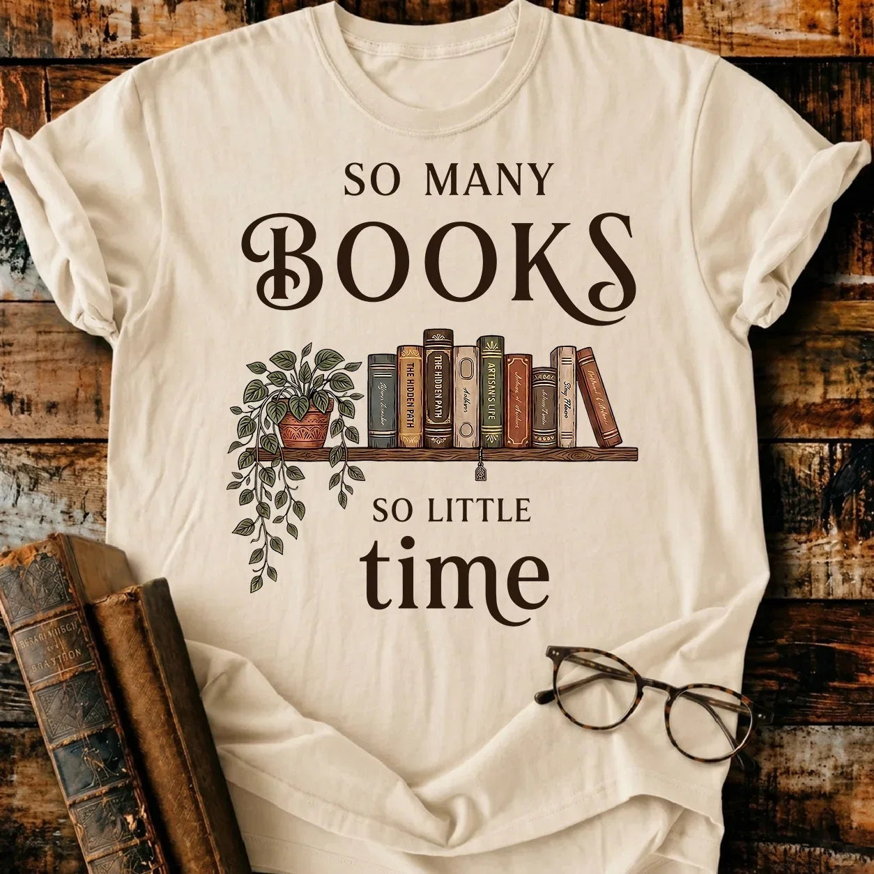 Many Book Little Time T-Shirt