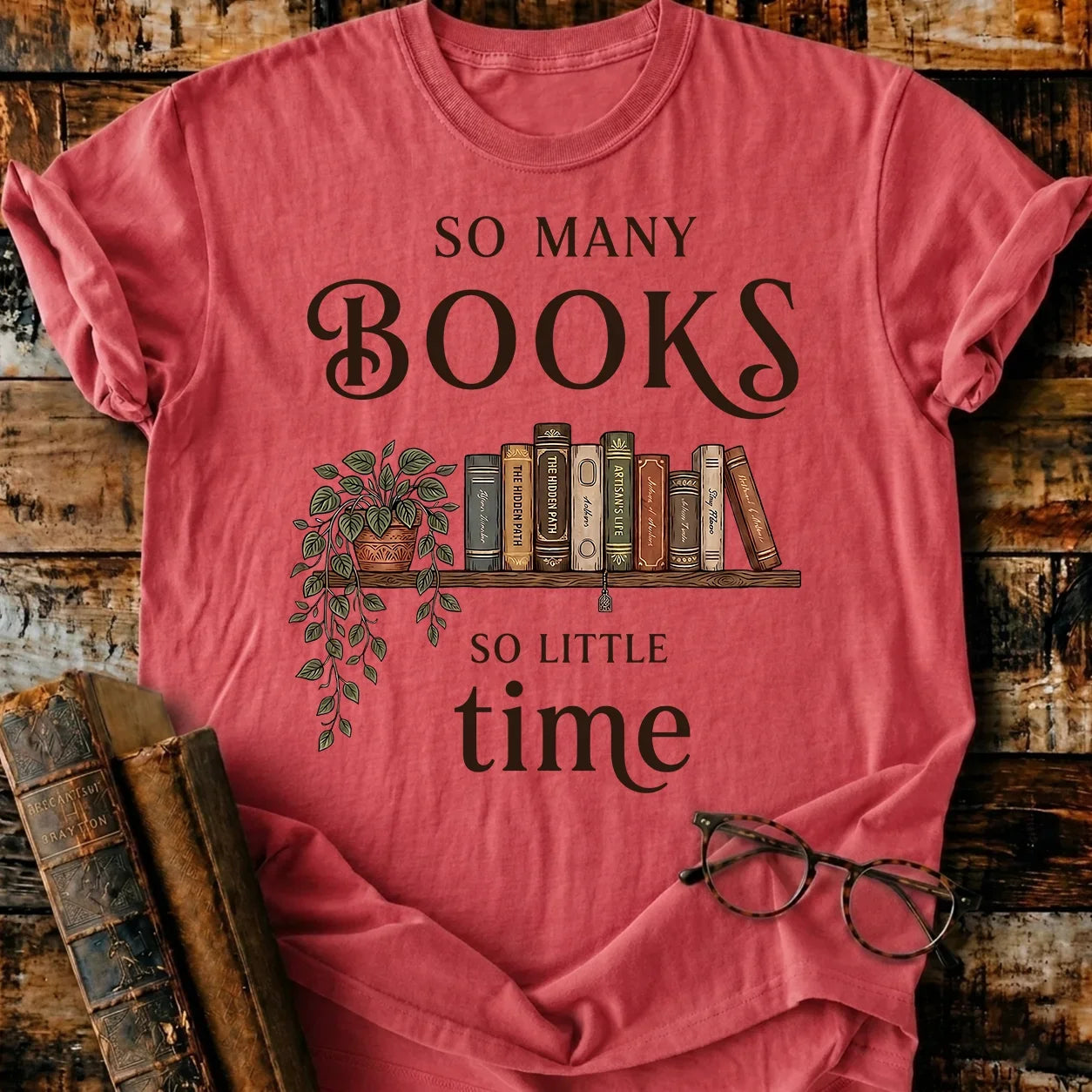 Many Book Little Time T-Shirt