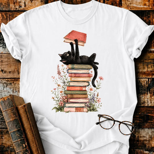 Literary Cat T-Shirt