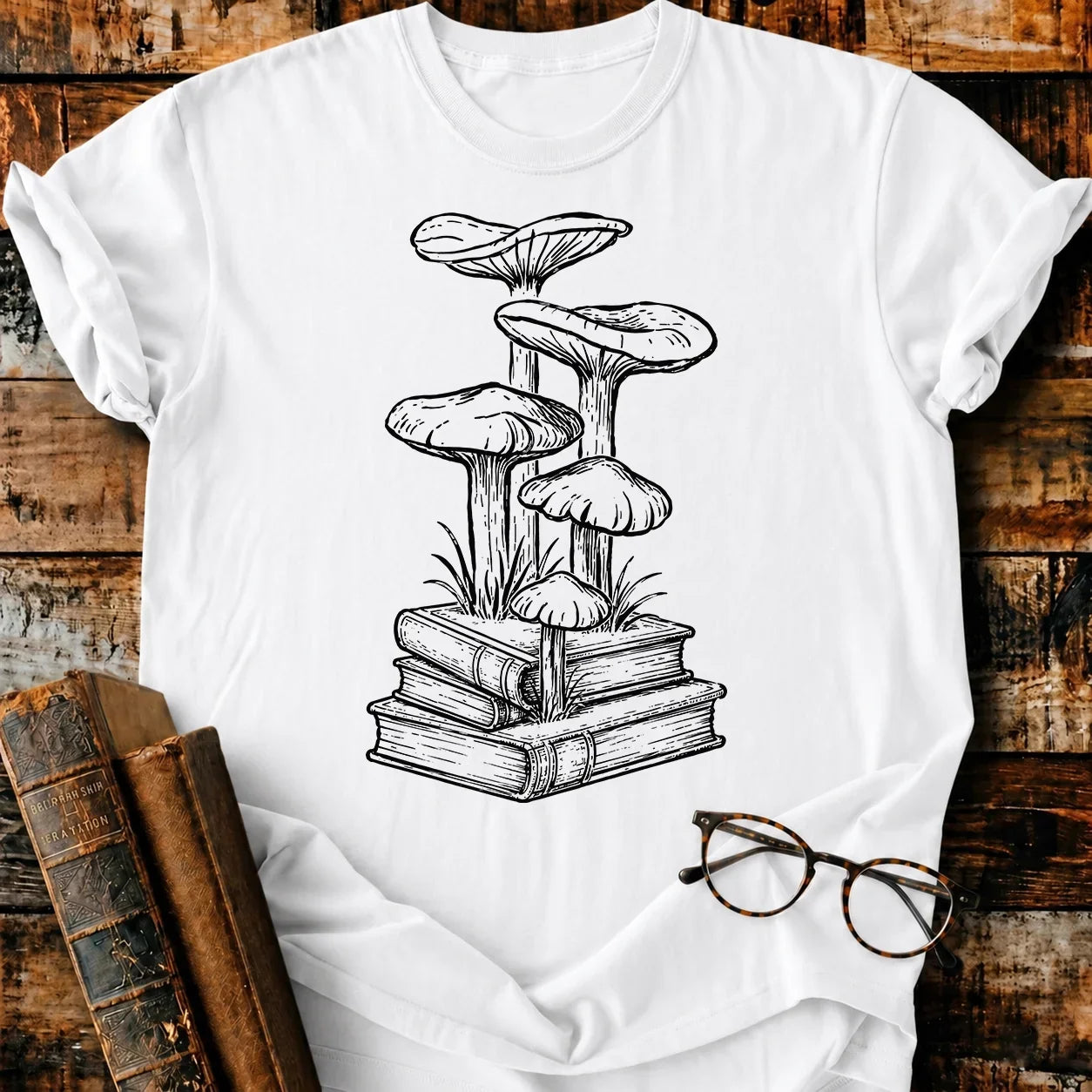 Book Mushrom T-Shirt