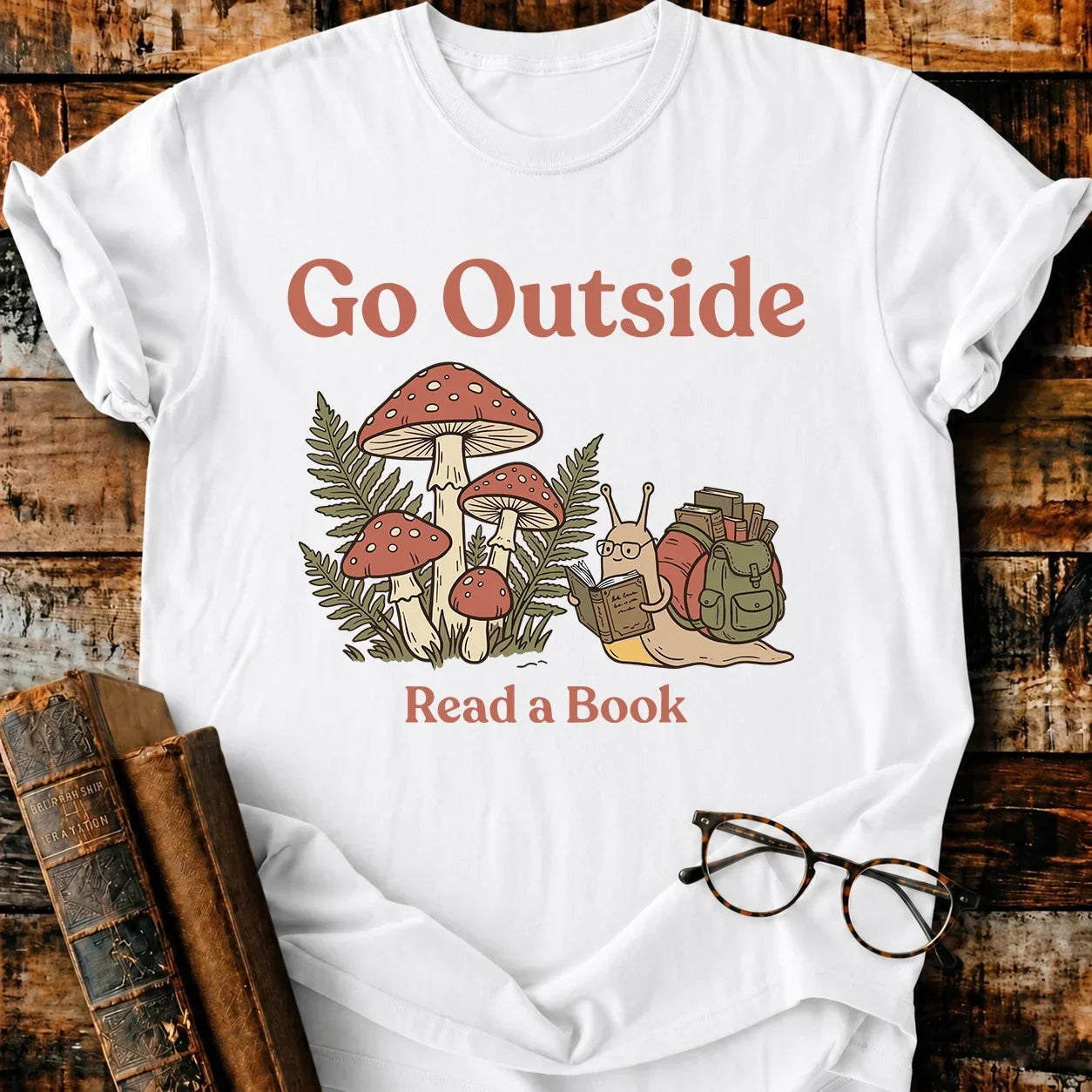 Go Outside Read A Book T-Shirt
