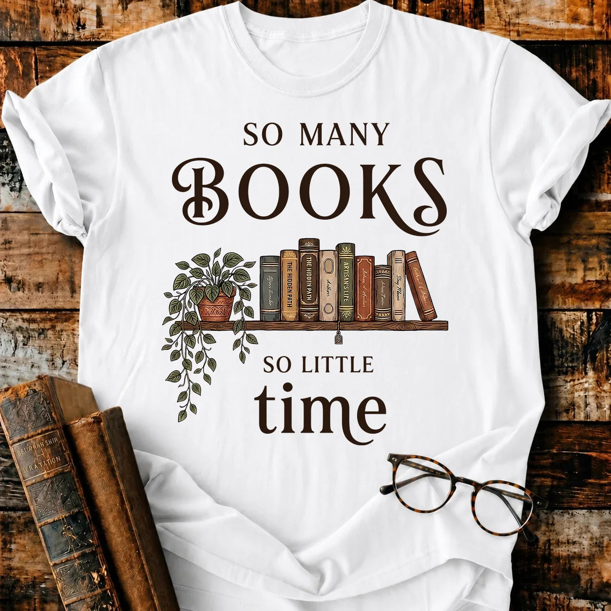Many Book Little Time T-Shirt
