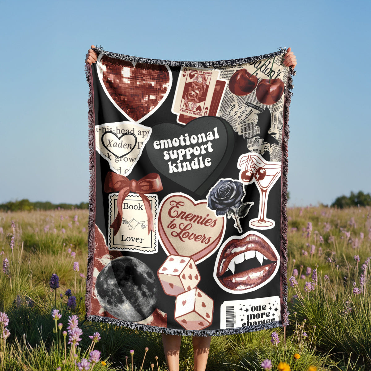 Bookish Woven Throw Blanket
