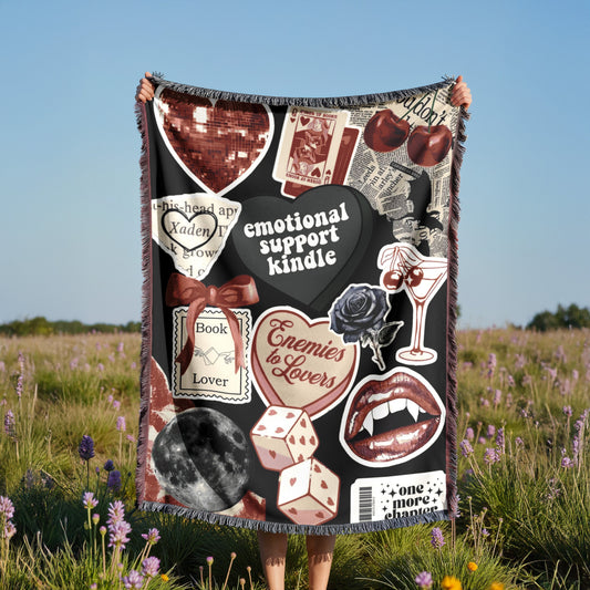 Bookish Woven Throw Blanket