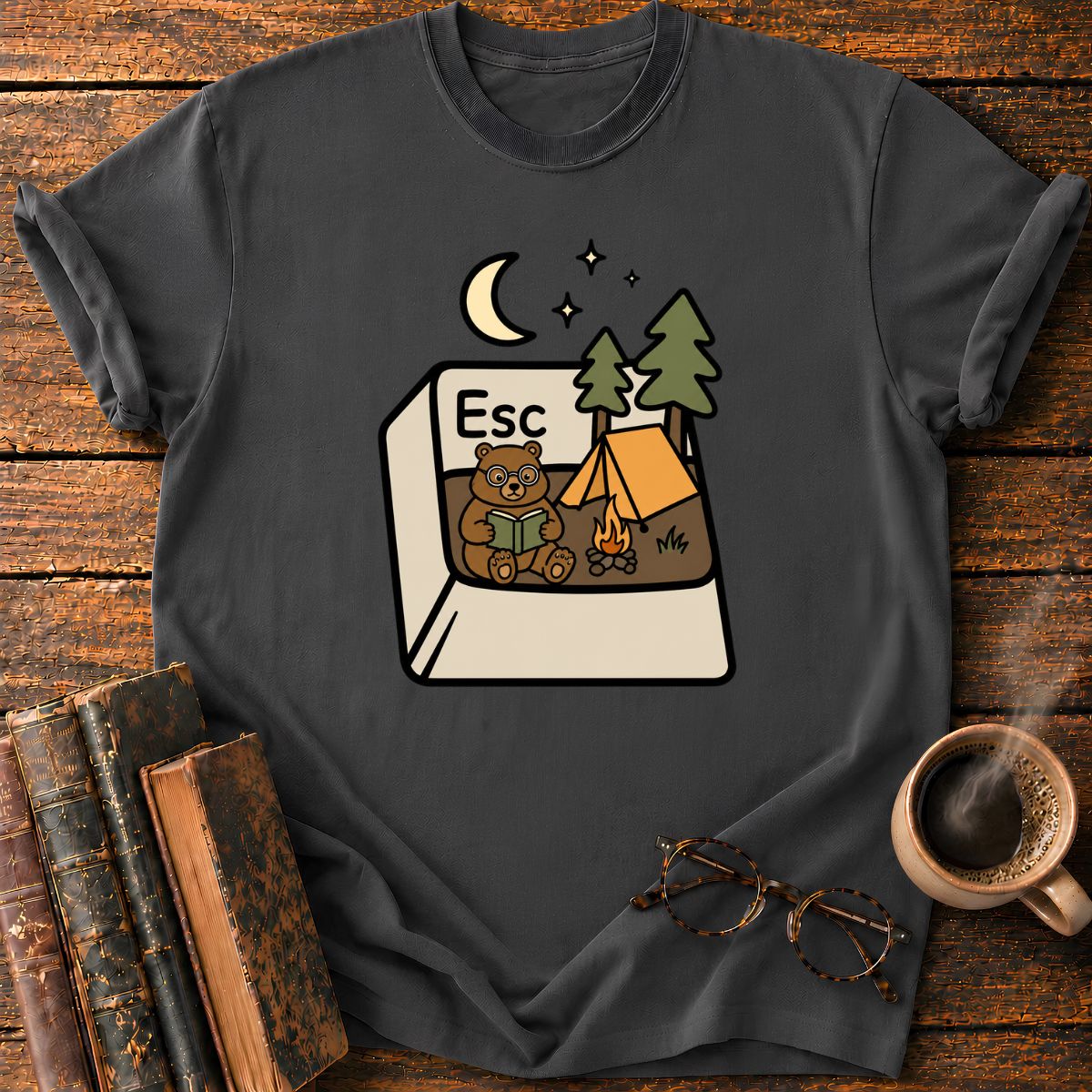 Cozy Escape Key Reading Diorama T-Shirt