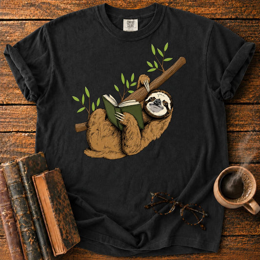 Sloth Reading on a Branch T-Shirt