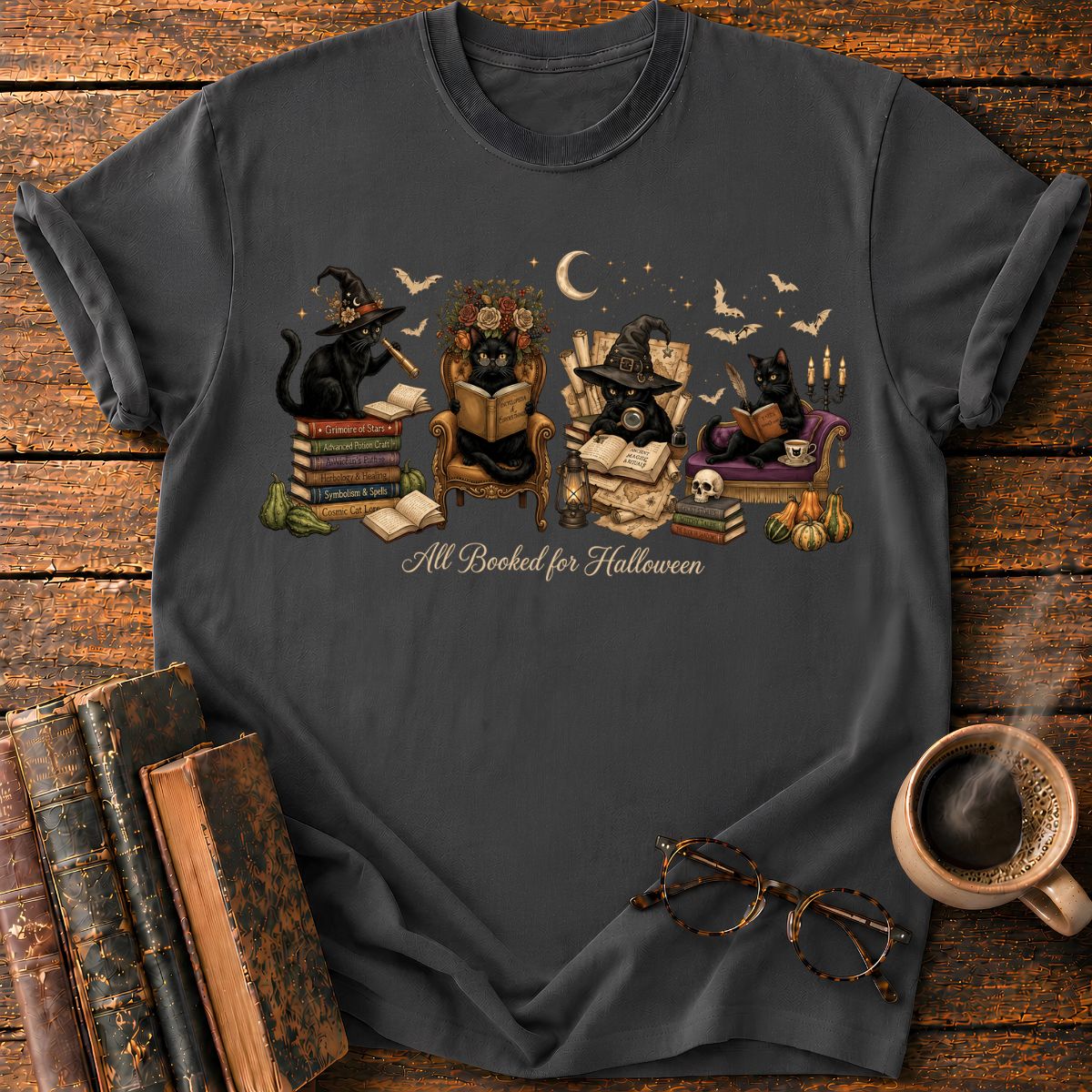 All Booked For Halloween T-Shirt