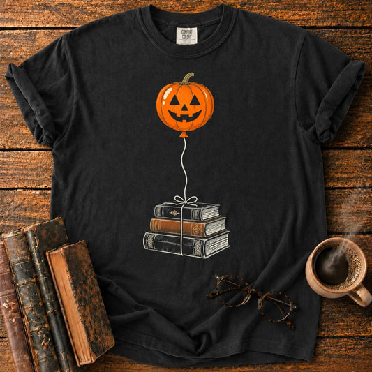 Balloon Over Vintage Books T-Shirt