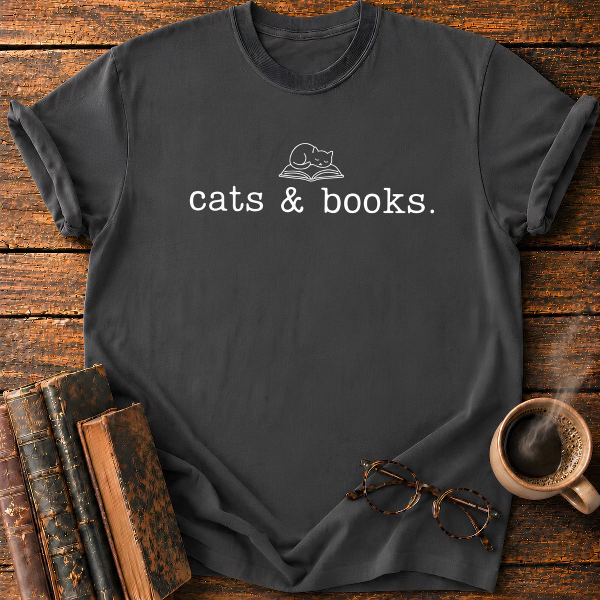 Cats & Books T-Shirt