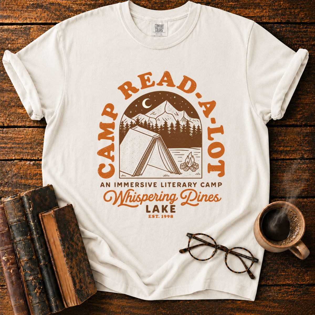 Camp Read-A-Lot Bookish Camping T-Shirt