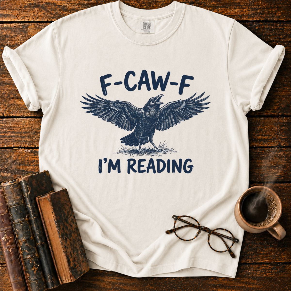 Funny Crow I'm Reading T-Shirt
