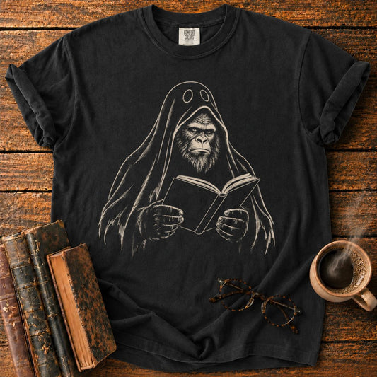 Cloaked Gorilla Reading a Book T-Shirt