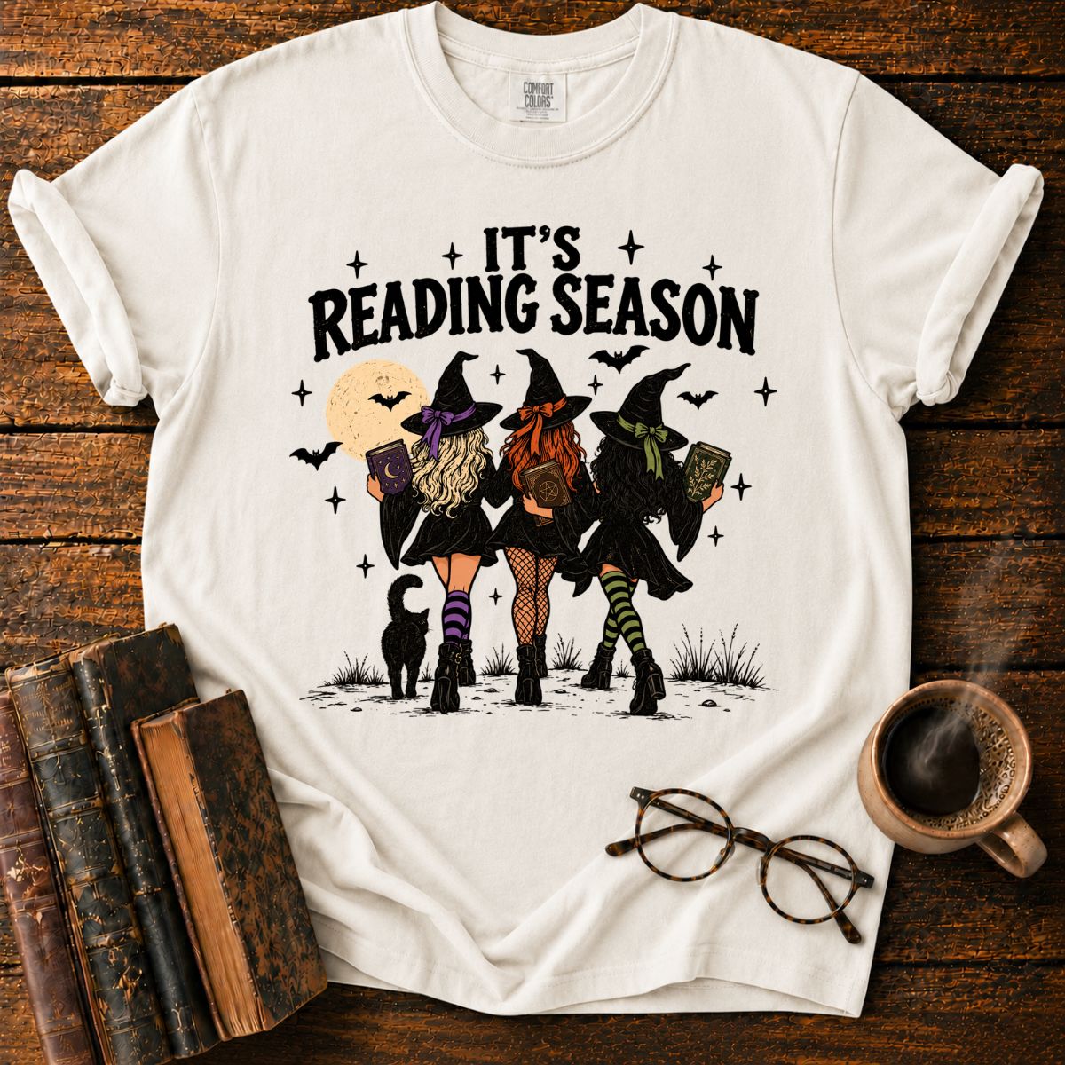 It's Reading Season Witches Halloween T-Shirt