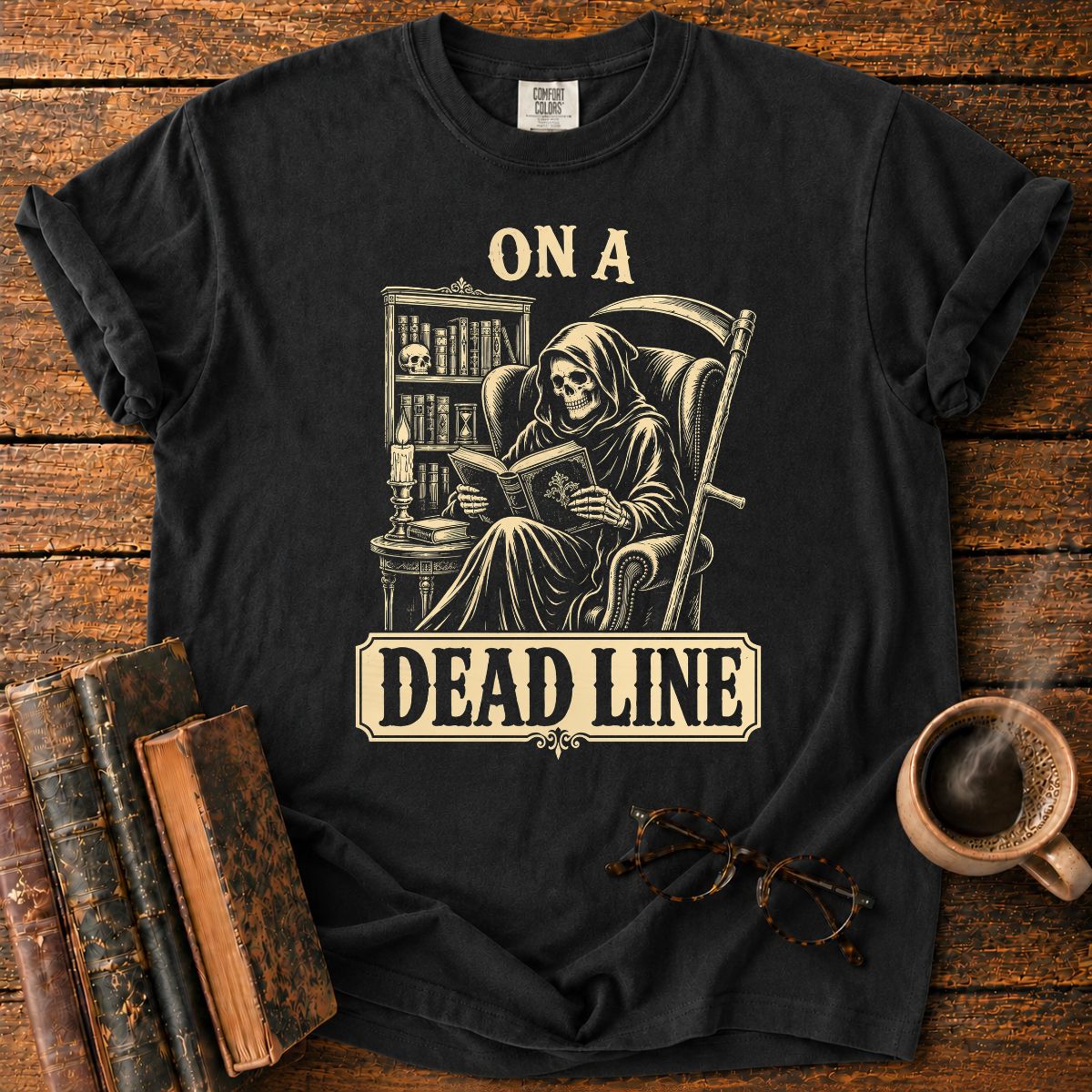 On A Dead Line Grim Reaper T-Shirt