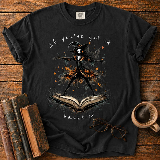 Haunted Witch on an Open Book T-Shirt