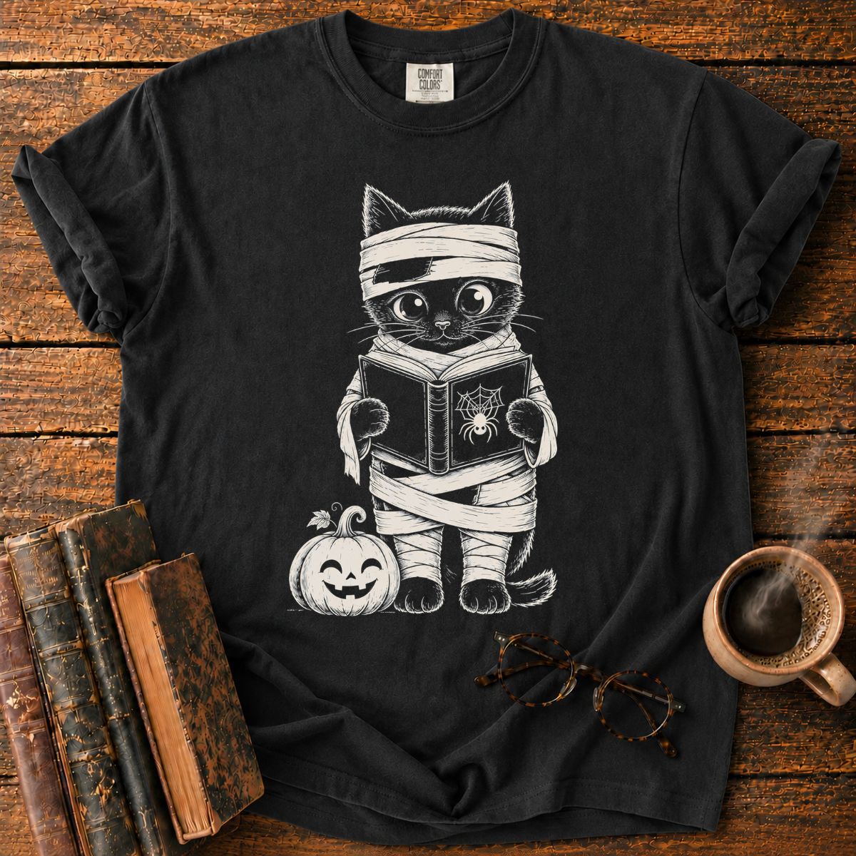 Mummy Kitten Reading T-Shirt