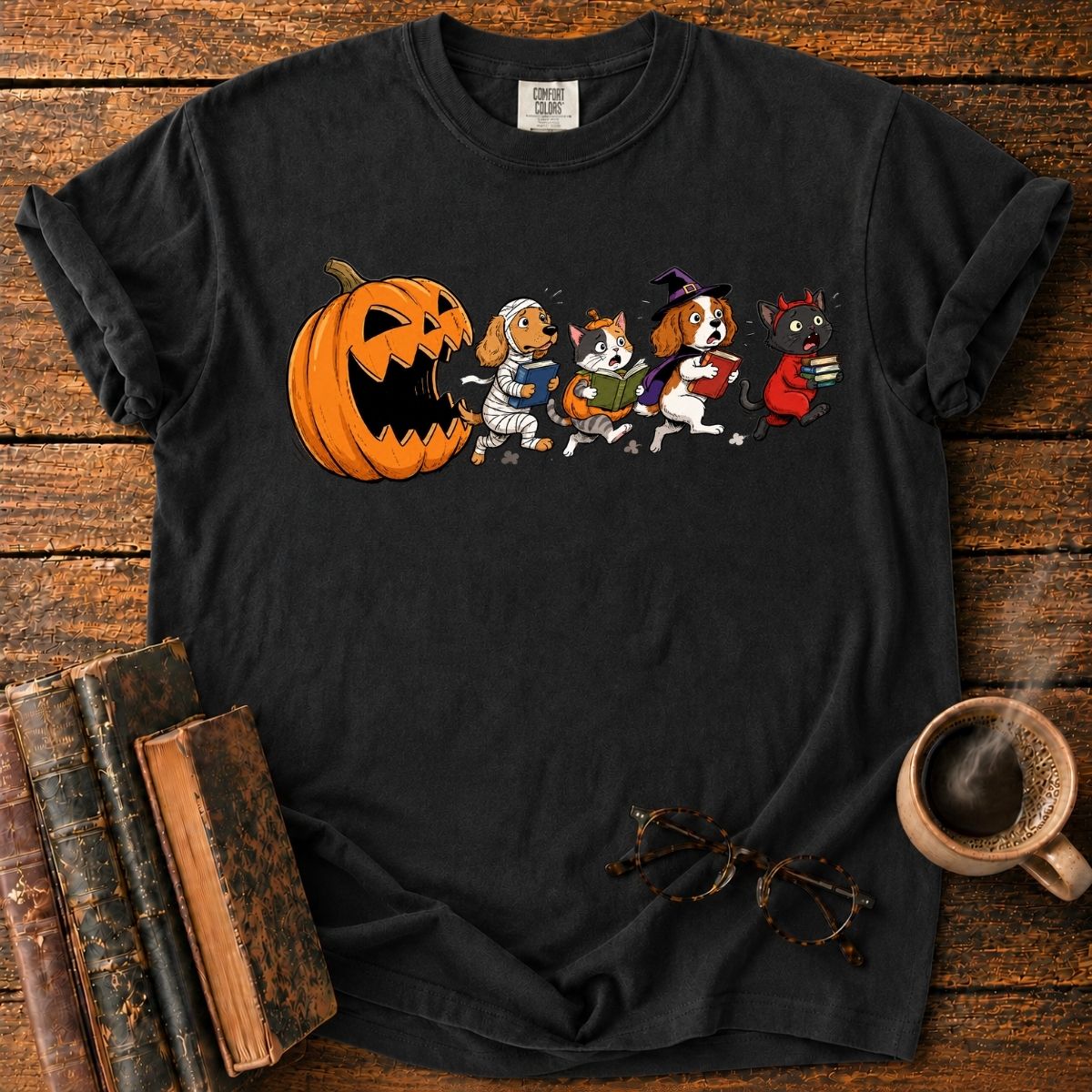 Halloween Bookish Pet Parade T-Shirt
