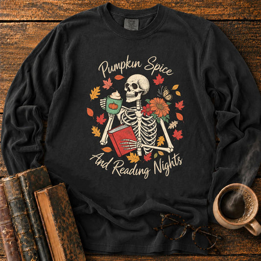 Pumpkin Spice And Reading Nights LS T-Shirt