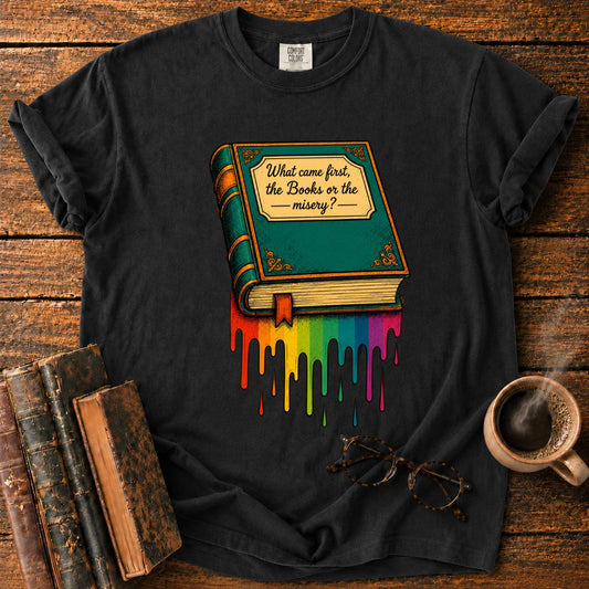 Vintage Book with Rainbow Drips T-Shirt