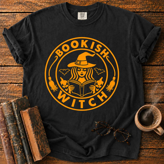Bookish Witch Halloween Emblem T-Shirt