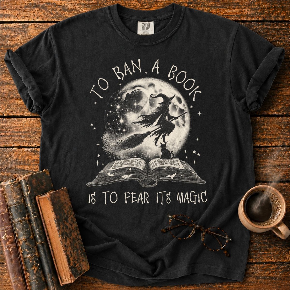 Moonlit Witchcraft and Forbidden Books T-Shirt