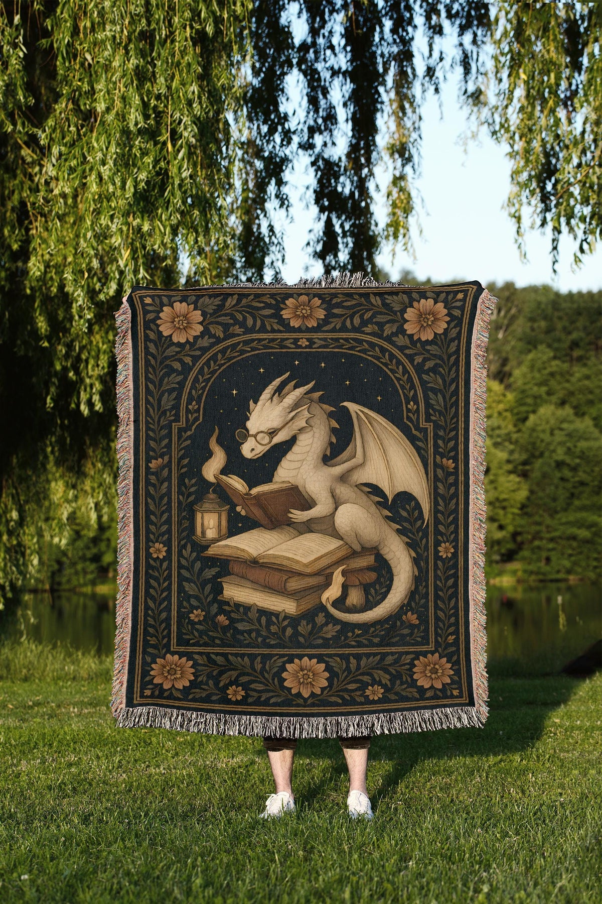 Scholar Dragon Reading Blanket