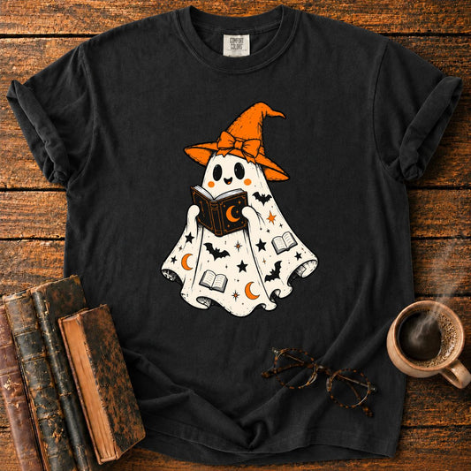 Halloween Ghost Reading Spellbook T-Shirt